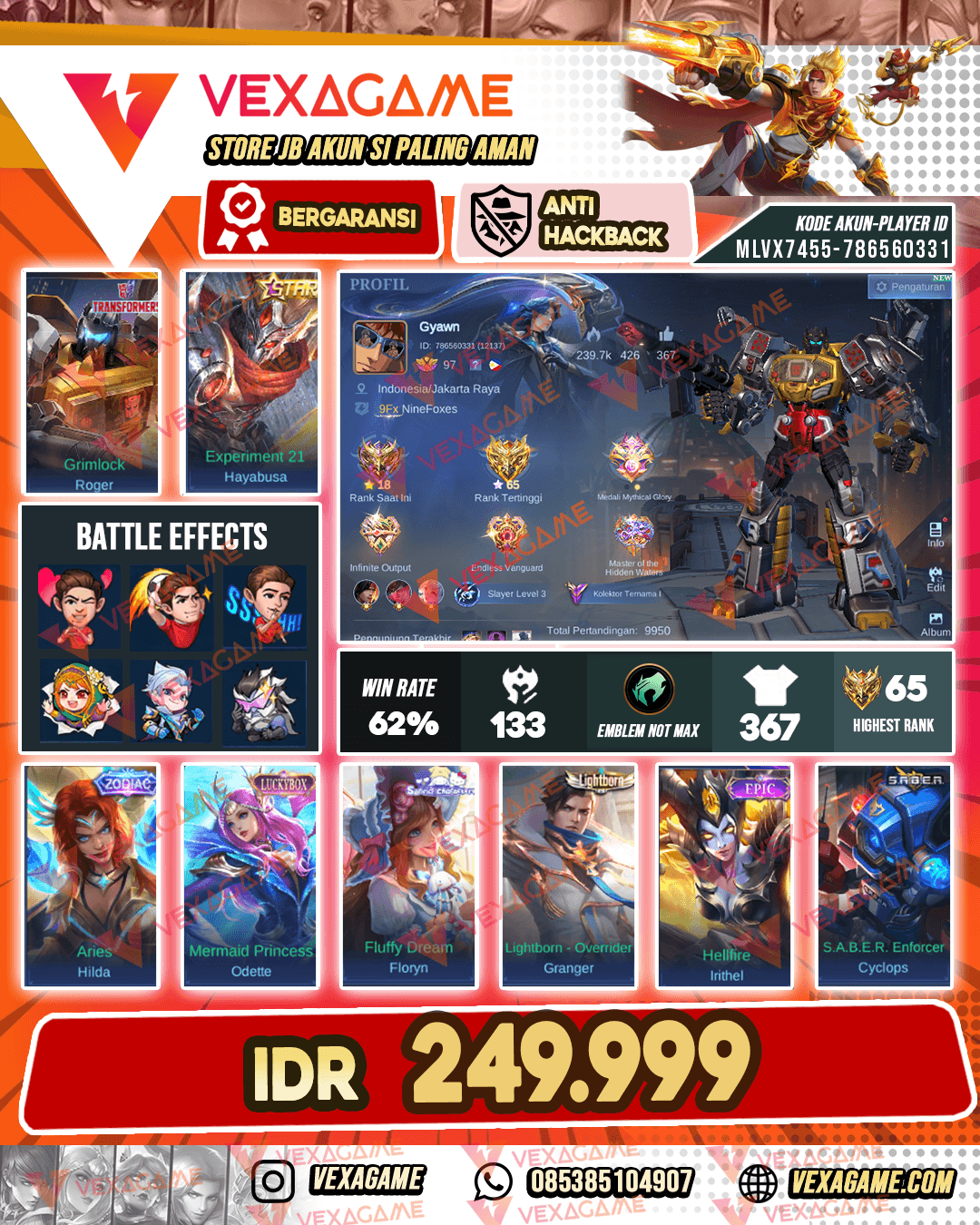 Roger Transformers | Hayabusa Annual Star | Oddete Luckybox