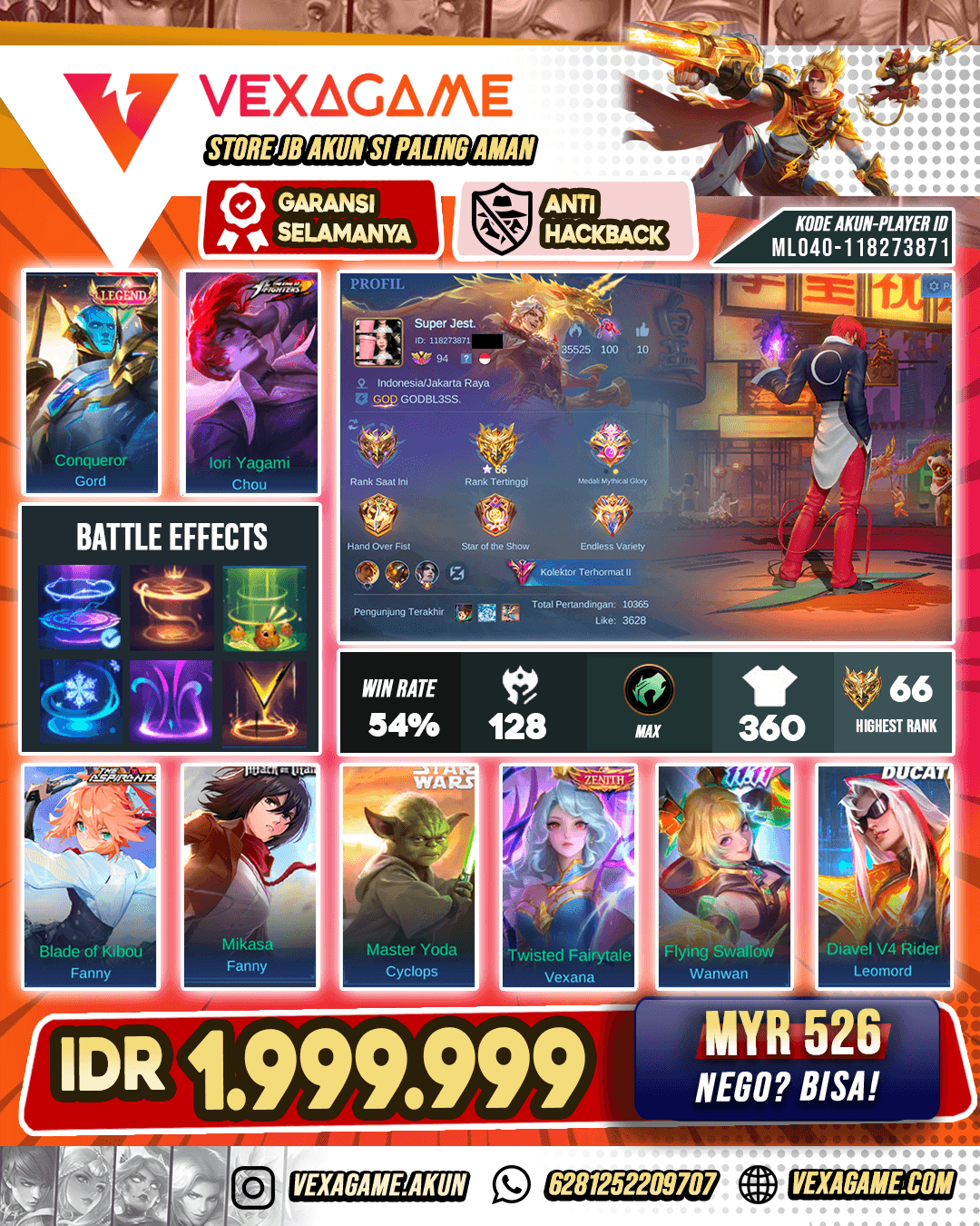 Chou KoF | Akun Sultan