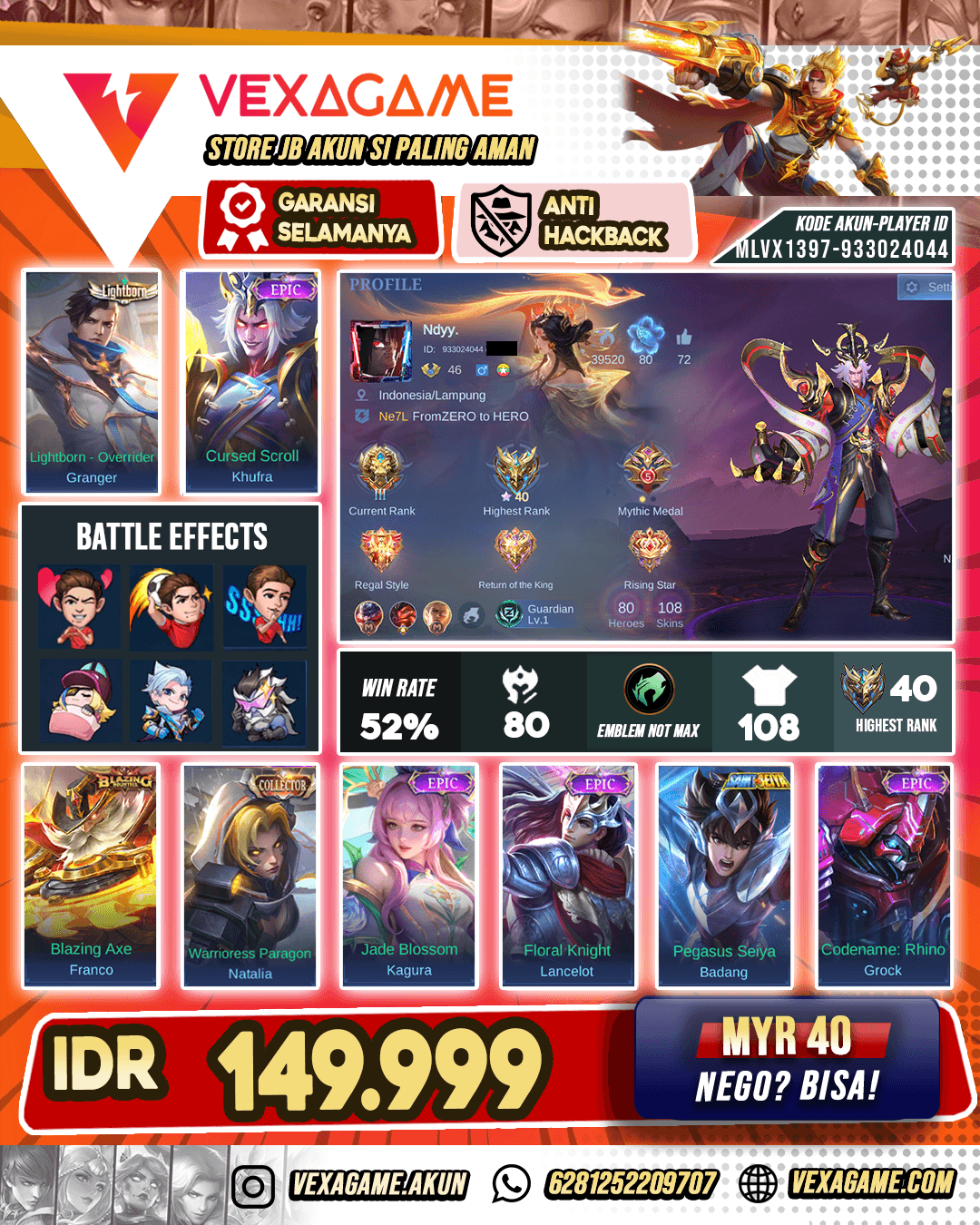 Khufra Epic Murah