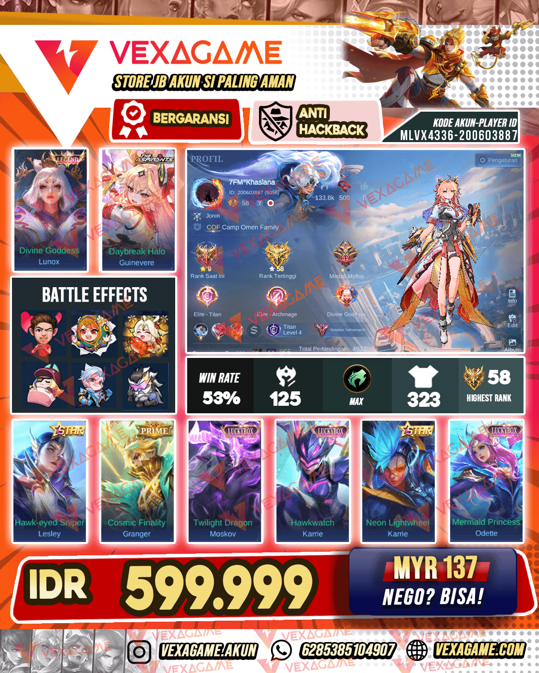 Lunox Legend | Guinevere Aspirants | 4 Luckybox | 4 Annual Star Emblem MAX