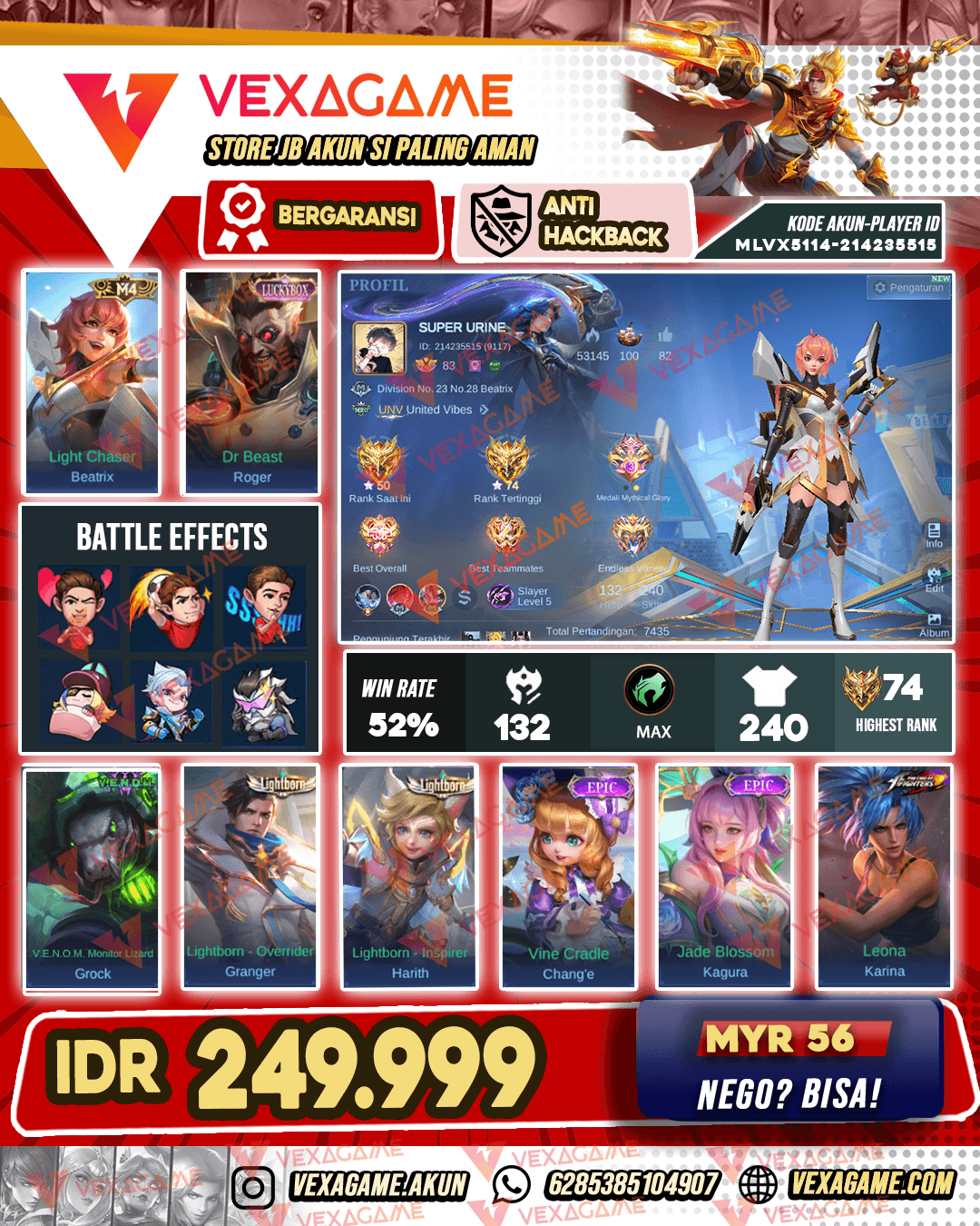 Beatrix M4 | Roger Luckybox | Emblem MAX & Hero MAX