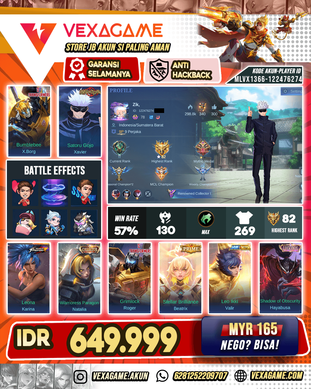 Xavier JJK | X Borg Transformers | Valir Saint Seiya GOLD | Recall Tass Tass Biru