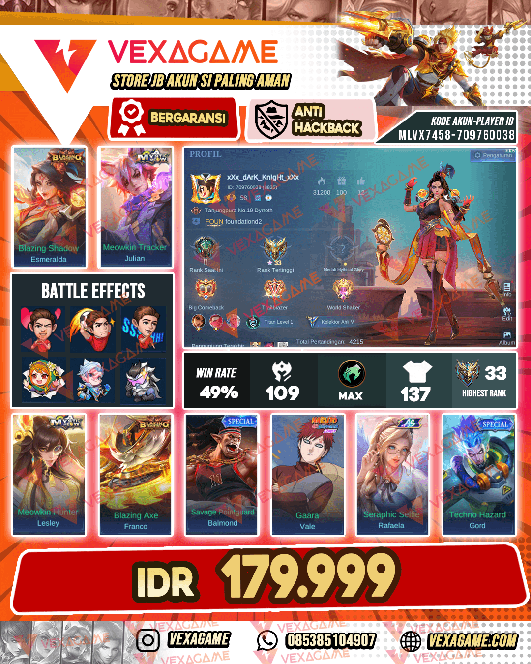 Esmeralda Blazing X Julian Miaw | Emblem MAX