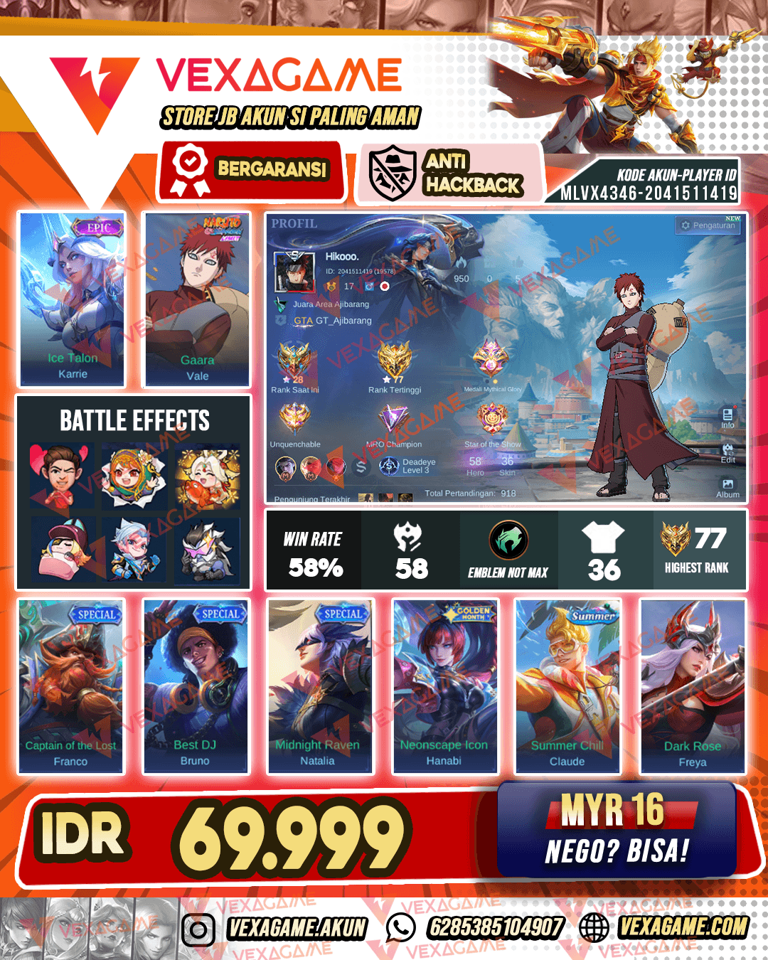 Vale Gaara X Karrie Epic