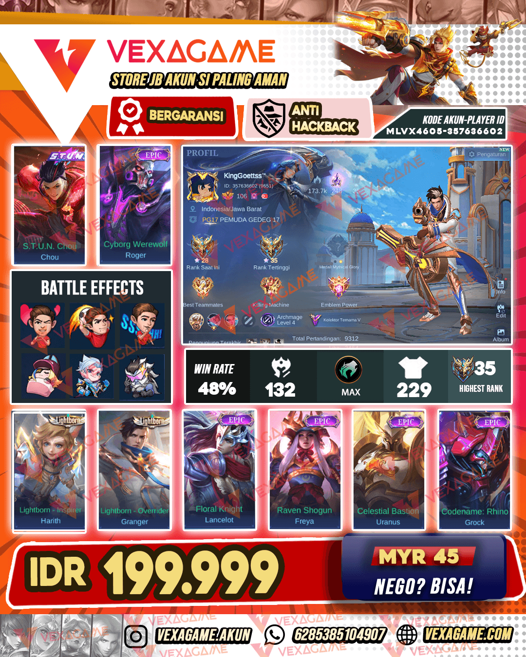 Chou STUN | Emblem MAX & Hero MAX
