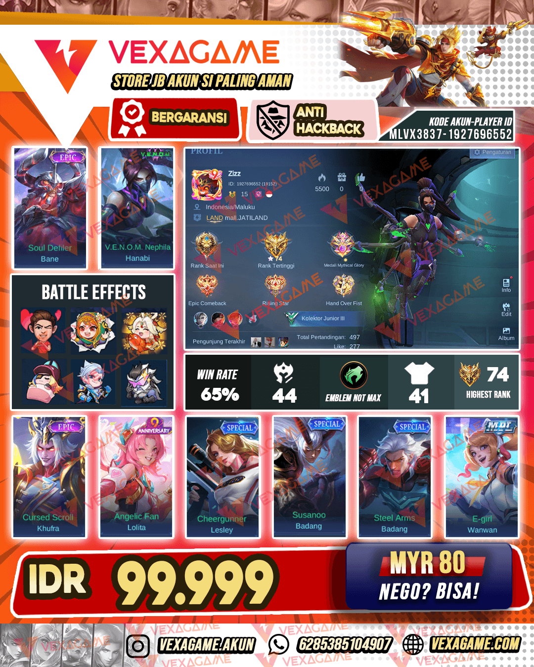 Hanabi Venom EX Glory