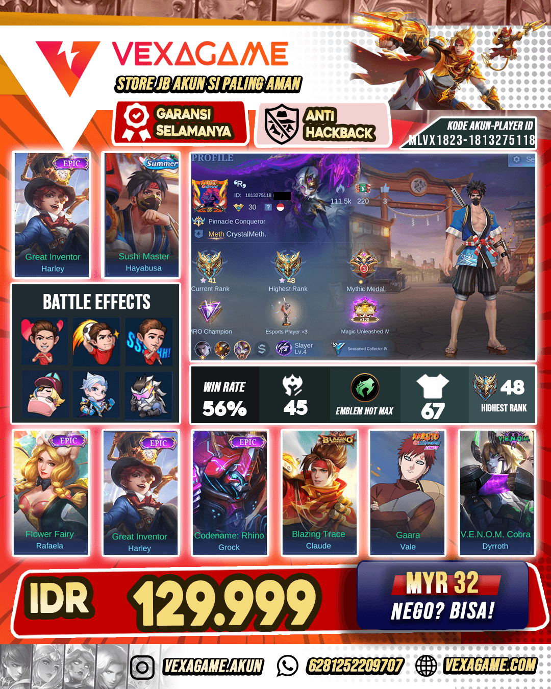 Hayabusa Summer | WR Cakep | Murah