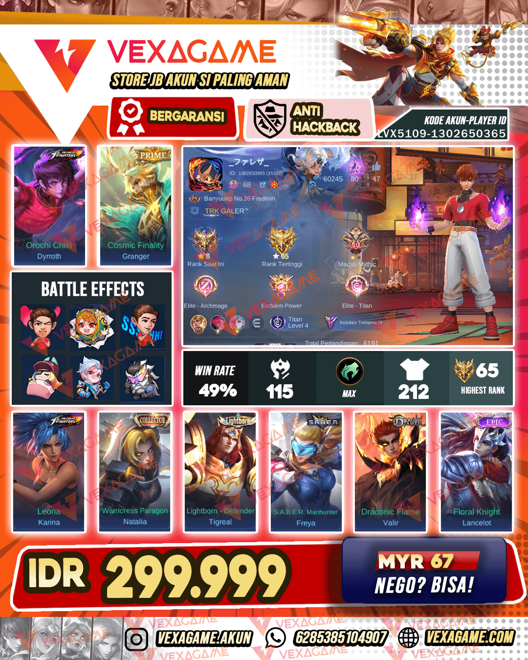 Dyrroth KOF X Granger PRIME | Emblem MAX