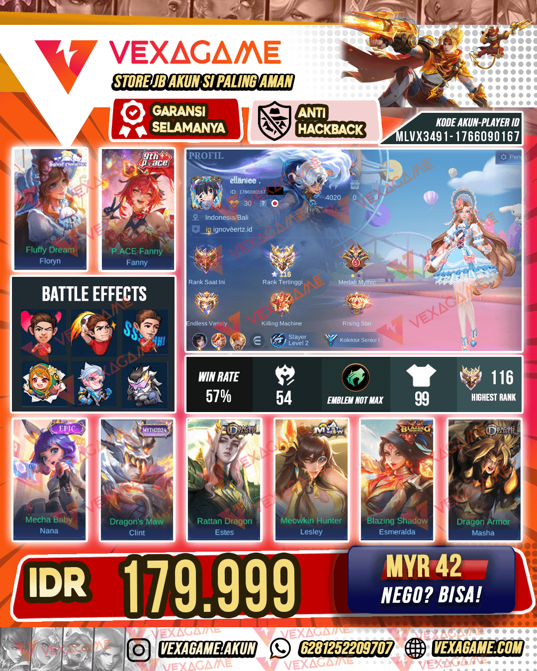 Floryn Sanrio X Fanny 9th | Ex Immortal