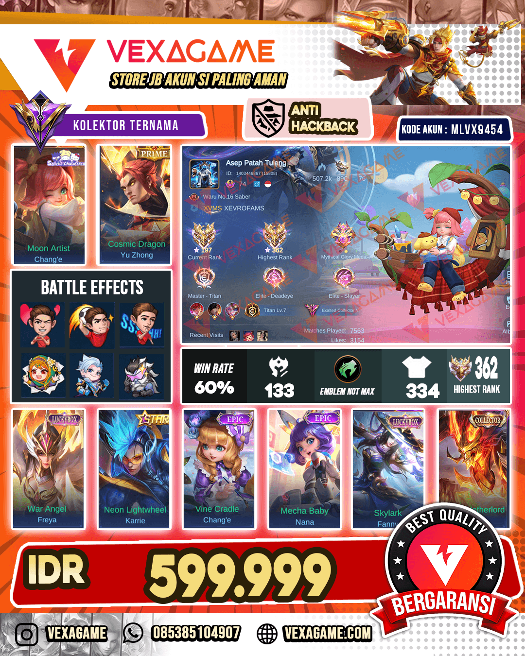 Change Sanrio | Yu Zhong Prime | 2 Luckybox | 2 Collector | 1 Annualstar | Recal Tas Tas Ex Immo 362