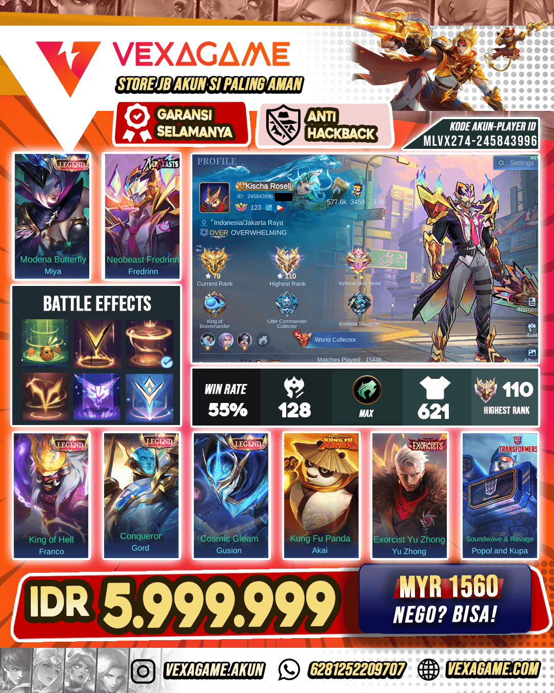 Akun Starboy Parah | Collector Sultan Murah