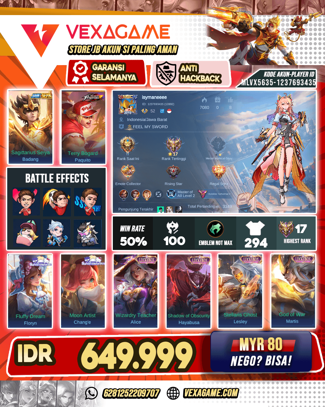 ( TURUN HARGA ) 1 Asphirant | Paquito KOF | Badang Saint Saiya GOLD