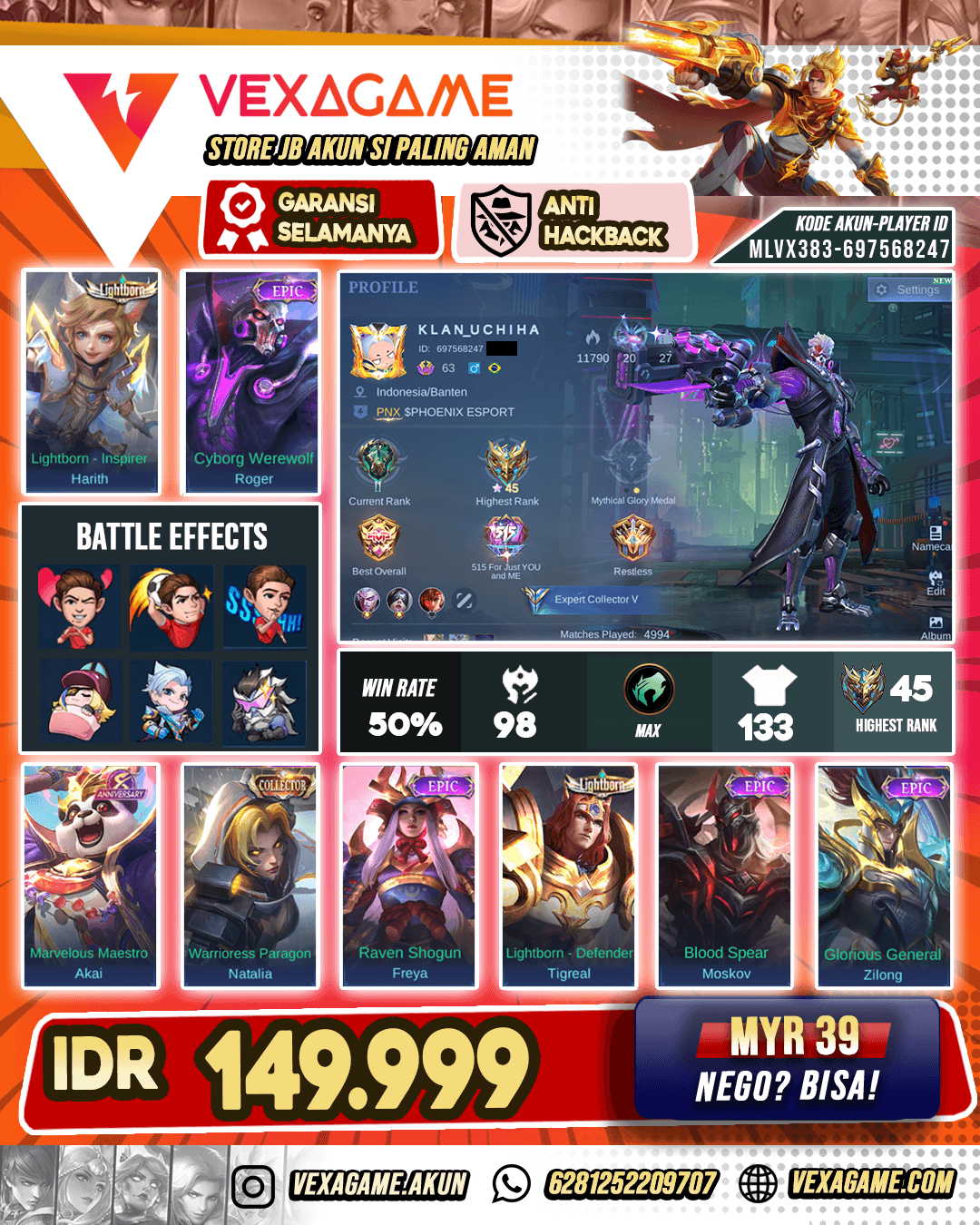 Roger Epic Murah