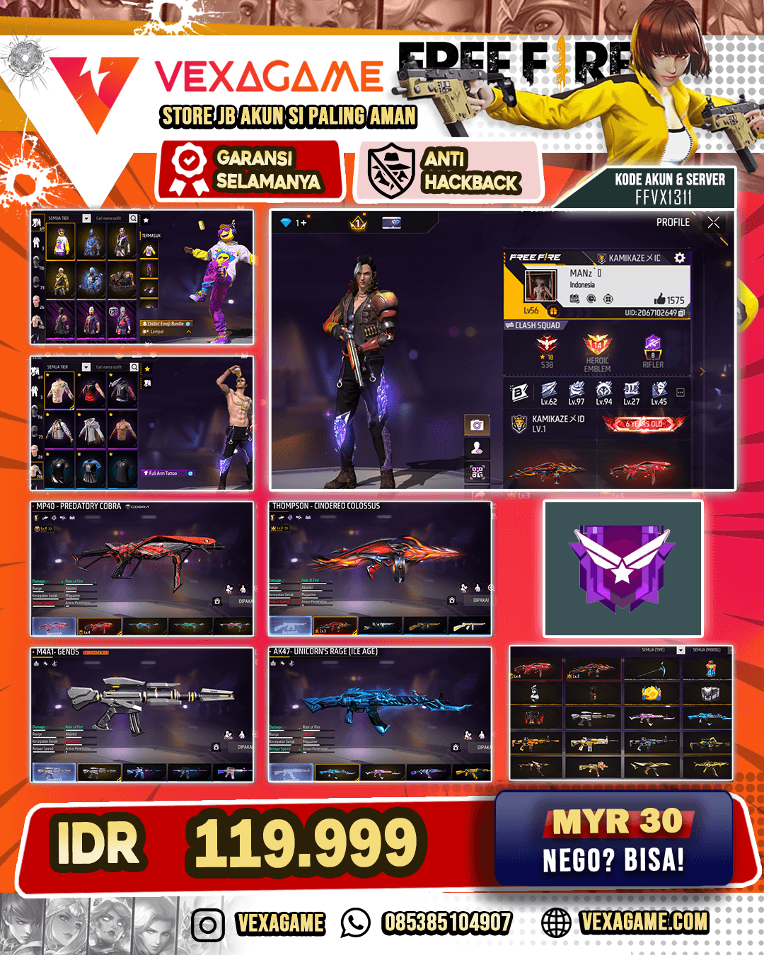 2 EVO | M4A1 GENOS | AK47 UNICORN'S RAGE 2 RASA | VAULT OTW 200