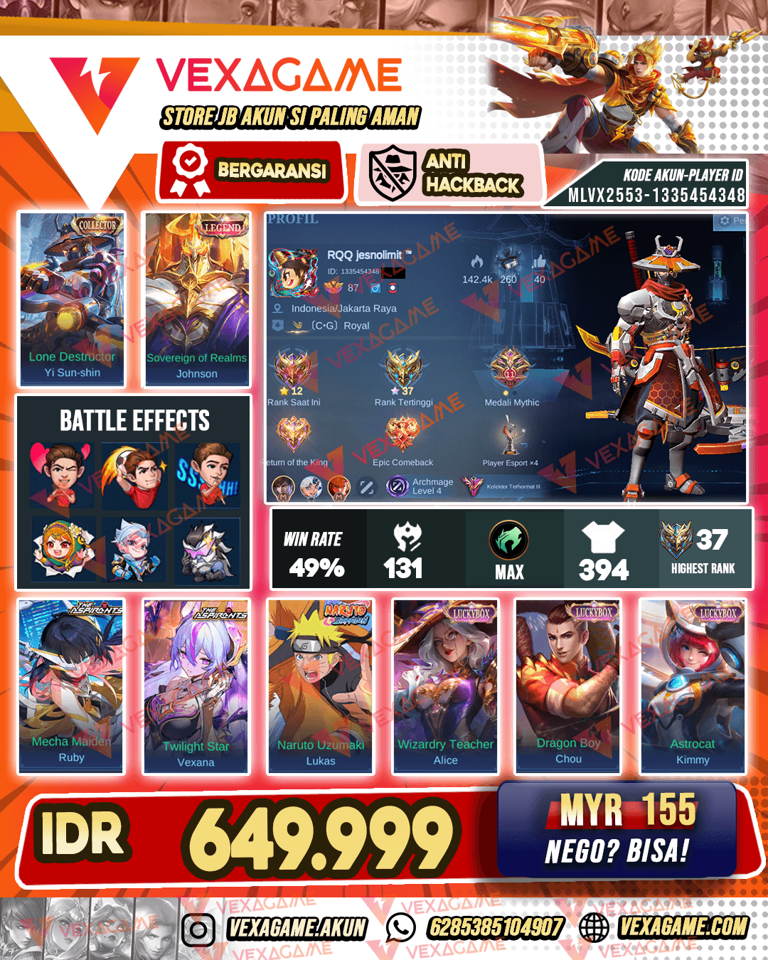 Yss Collector | Jhonson Legend | 2 Aspirants