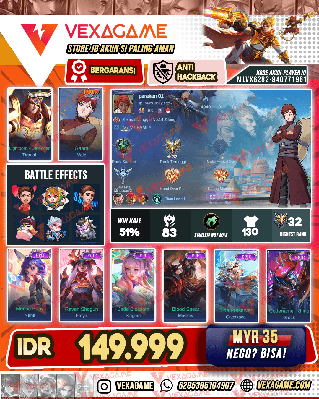 Vale Gaara X Tigreal Lightborn