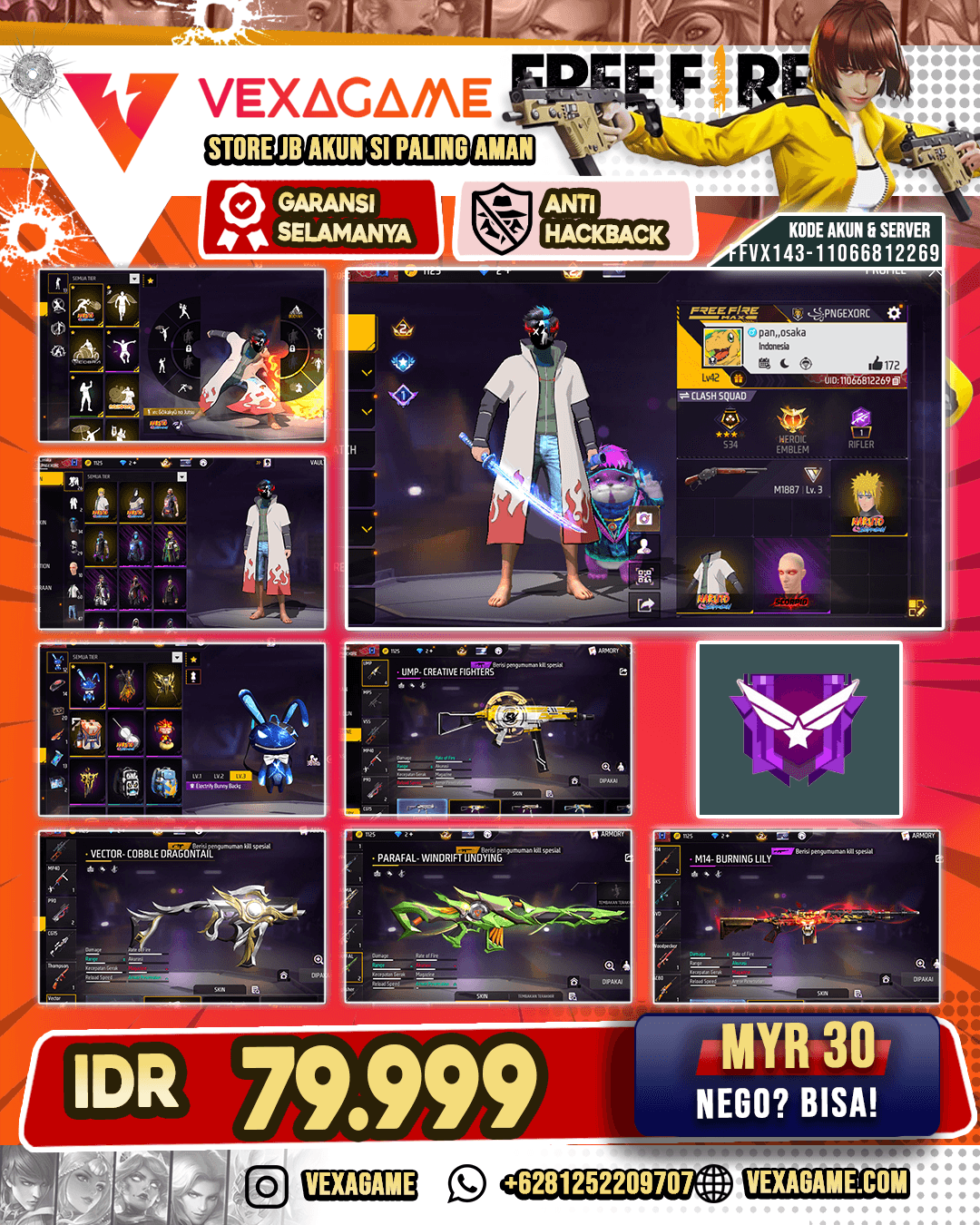 Akun Murah (Pengganti akun  FFVX136 ternonaktif)