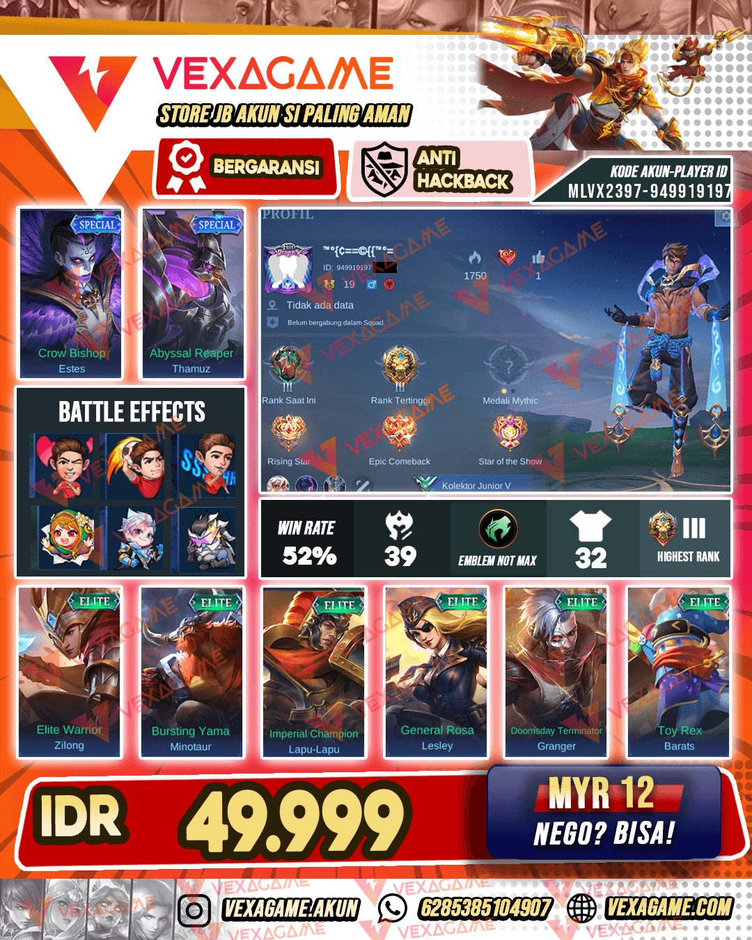 Akun murah harga pelajar