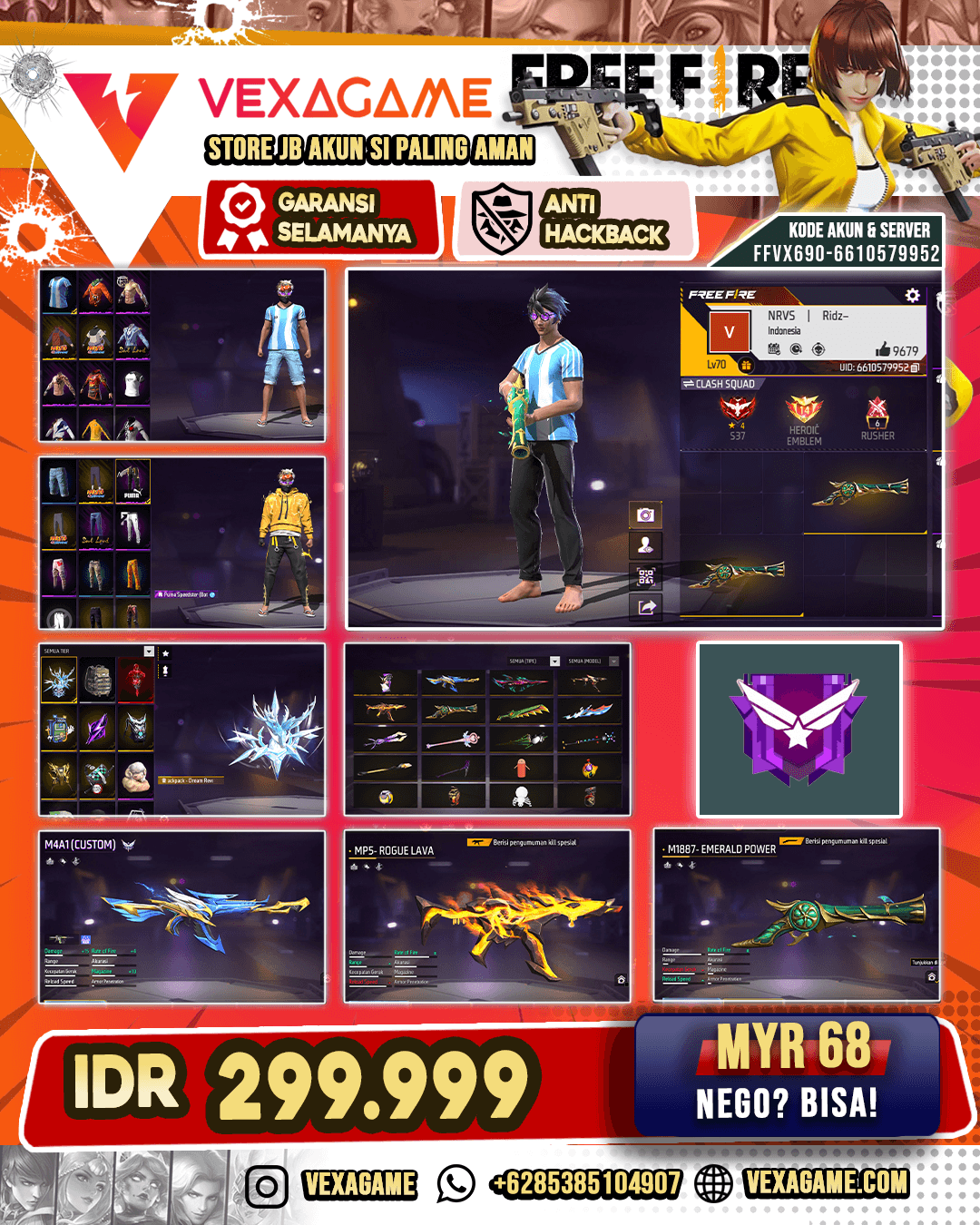 SG TEROMPET | MP5 LAVA | SCAR AUROUS DRAGON | BUNDLE MADARA | VAULT 150++