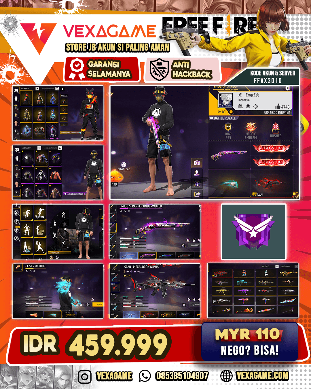 Sg Rapper | Evo Scar Megalodon | Fist On | Vault 250+