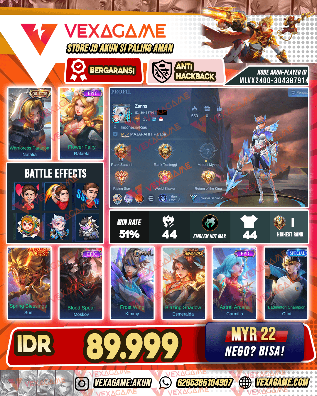 Akun murah