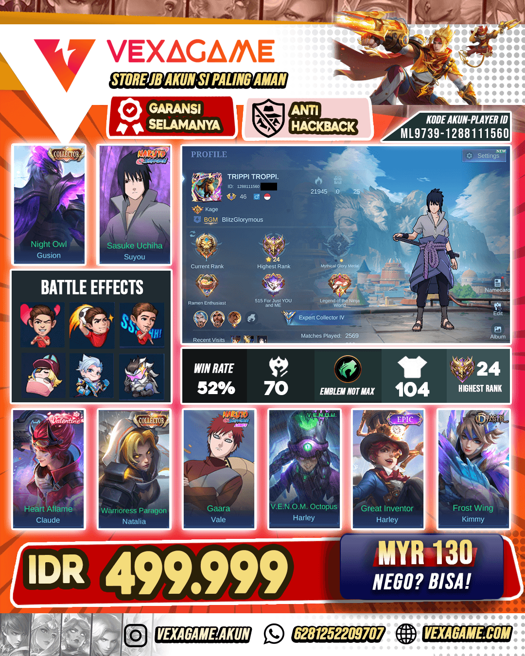 Suyou Sasuke X Gusion Collector