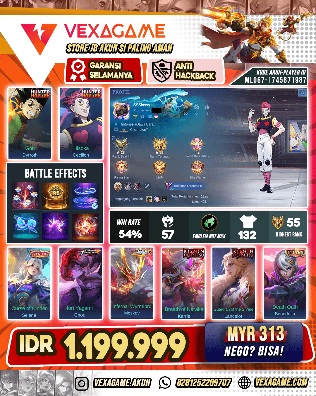 Akun Smurf Sultan | Cecilion HxH