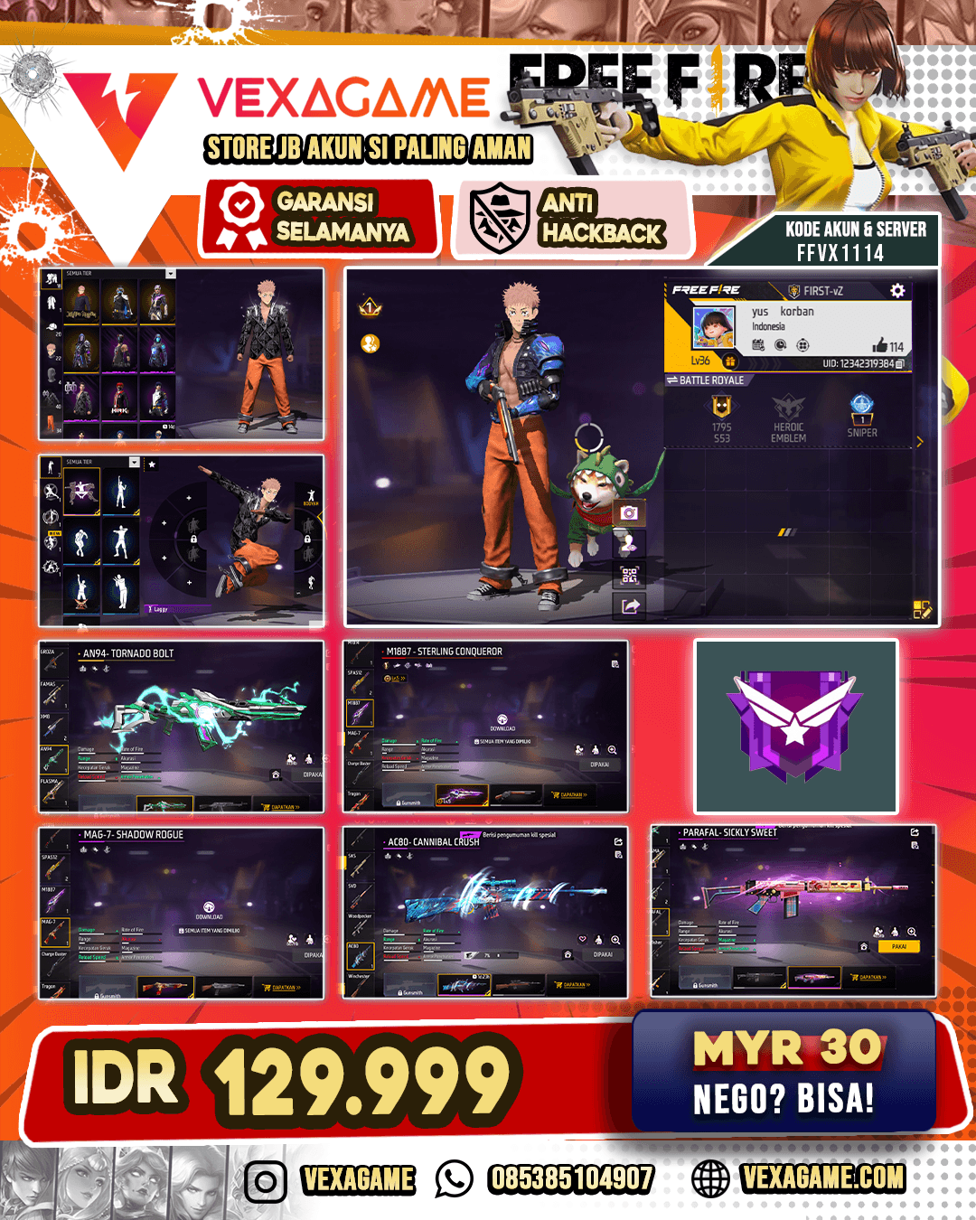 EVO SG STERLING | MAG-7 SHADOW | PARAFAL SICKLY | VAULT  OTW 50