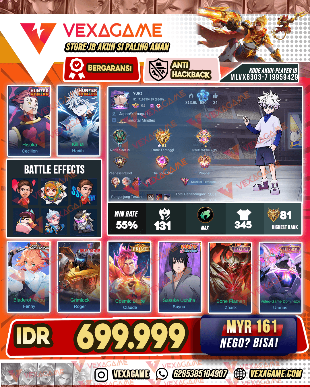 Harith HxH  X Cecilion HxH | Suyou Sasuke X Fanny Aspirants | Emblem MAX