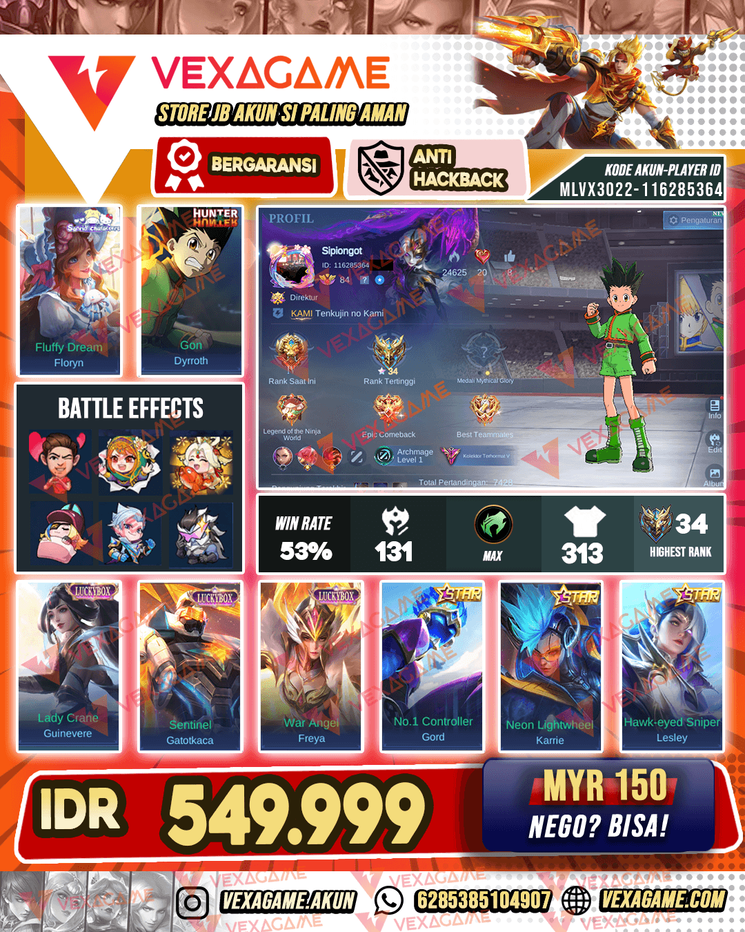 Dyrroth HxH | 3 LuckyBox