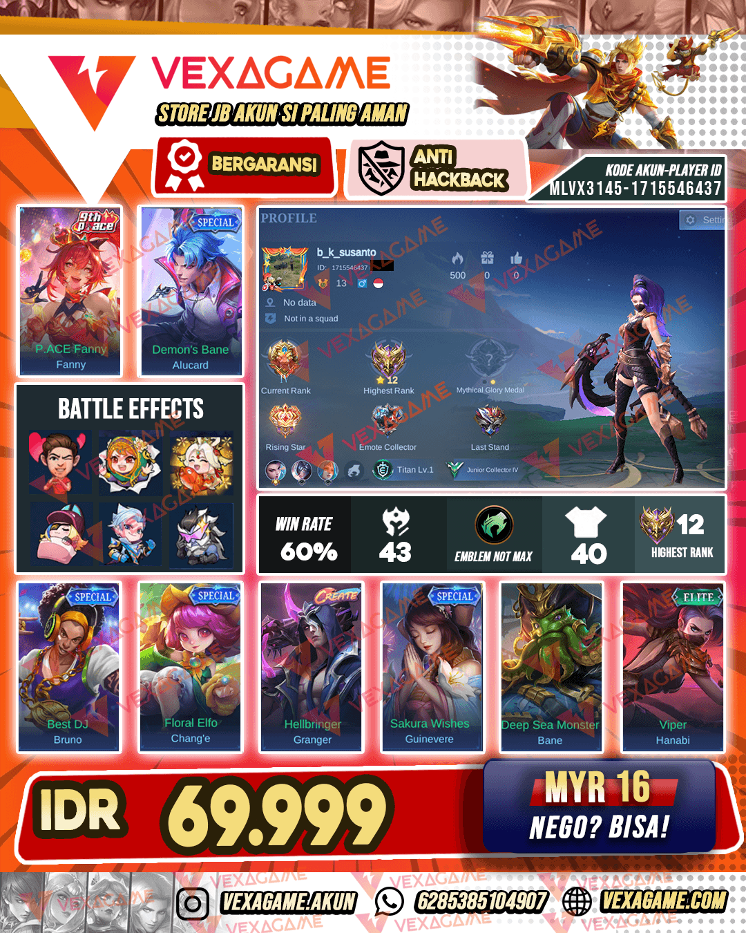 Akun Murah Fanny P.Ace