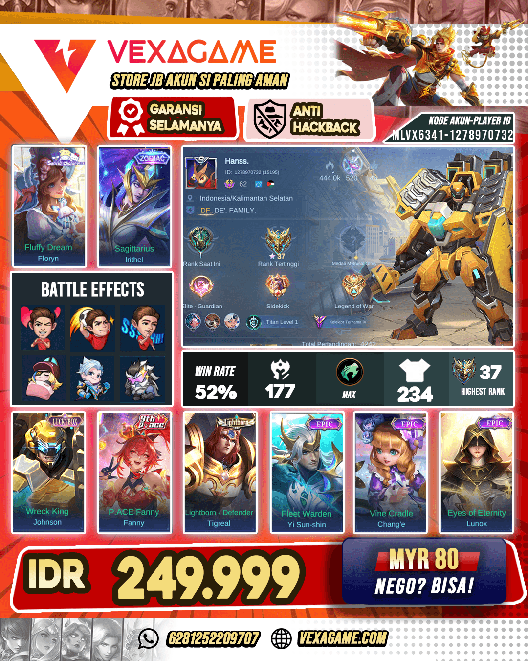 Jhonson Luckybox | Floryn Sanrio | Irithel Zodiac | Emblem MAX