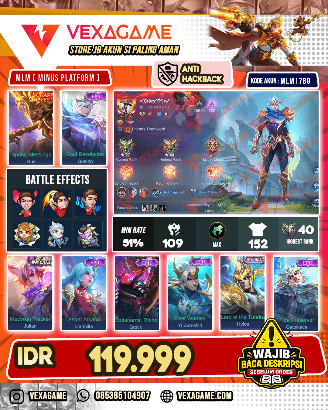 Gusion Epic X Sun Lunar Fest