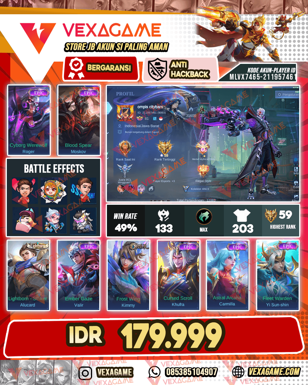 Roger Epic X Moskov Epic | Emblem MAX & Hero MAX