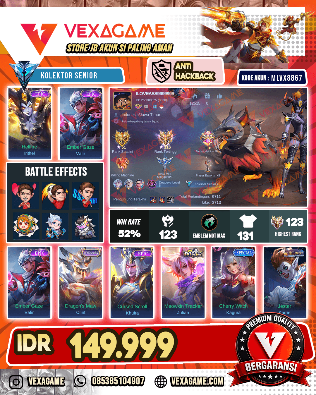 Irithel Epic X Valir Epic | Ex Immortal | OTW KOLEKTOR AHLI
