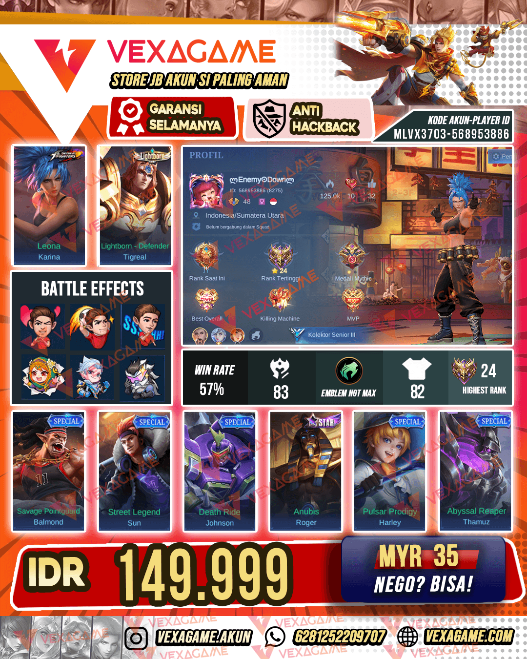 Karina KOF X Tigreal LIghtborn