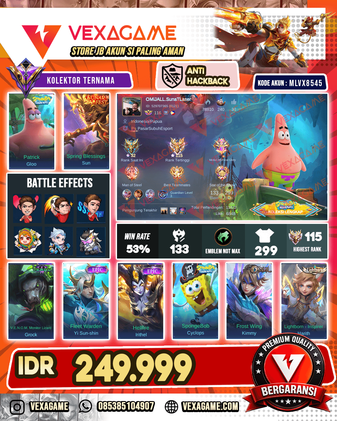 Gloo Patrick | Sun Lunar Fest | EX Immo