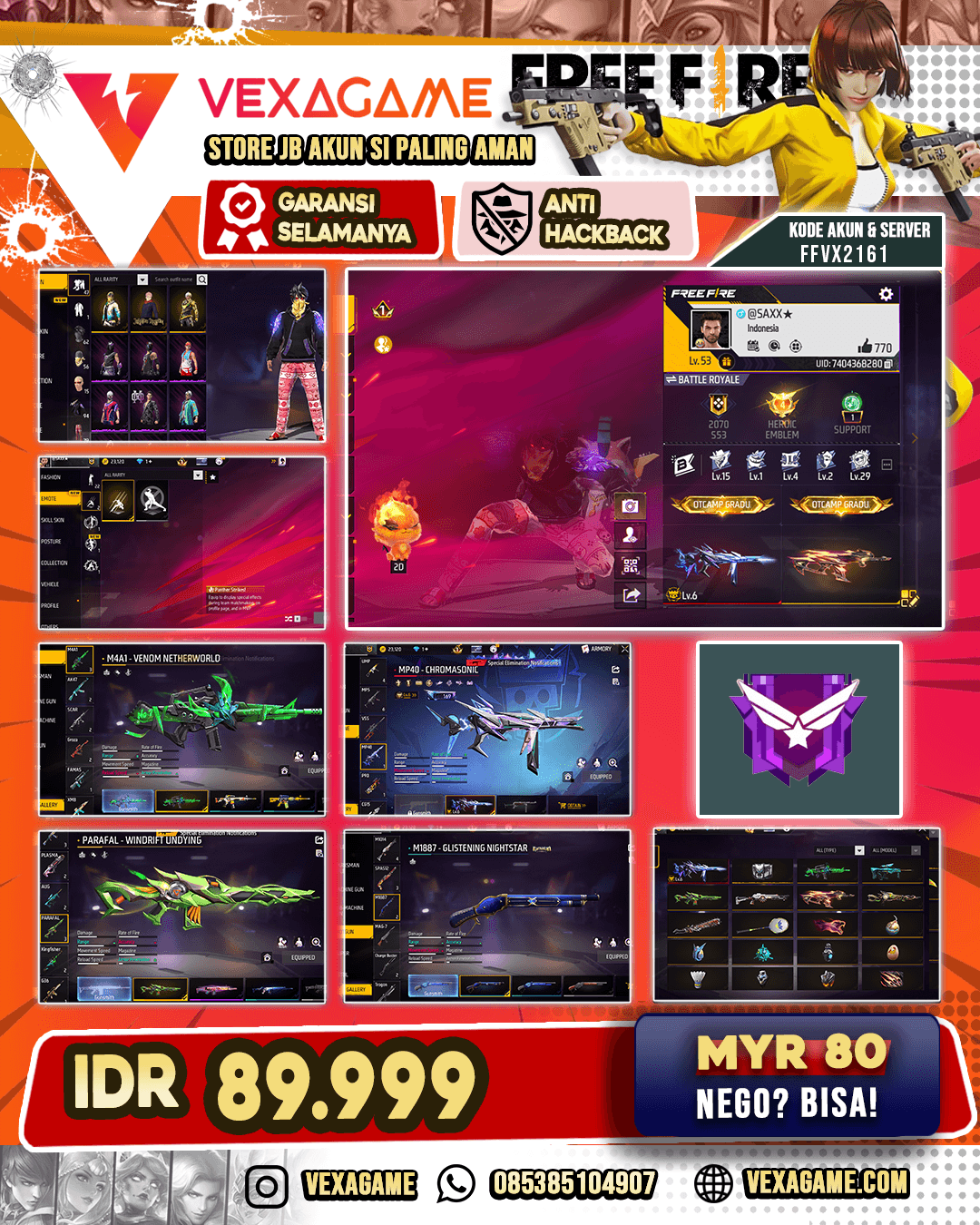 1 EVO OTW MAX | SG 2 BIRU | VAULT OTW 100 | ANIMASI LOBBY ON
