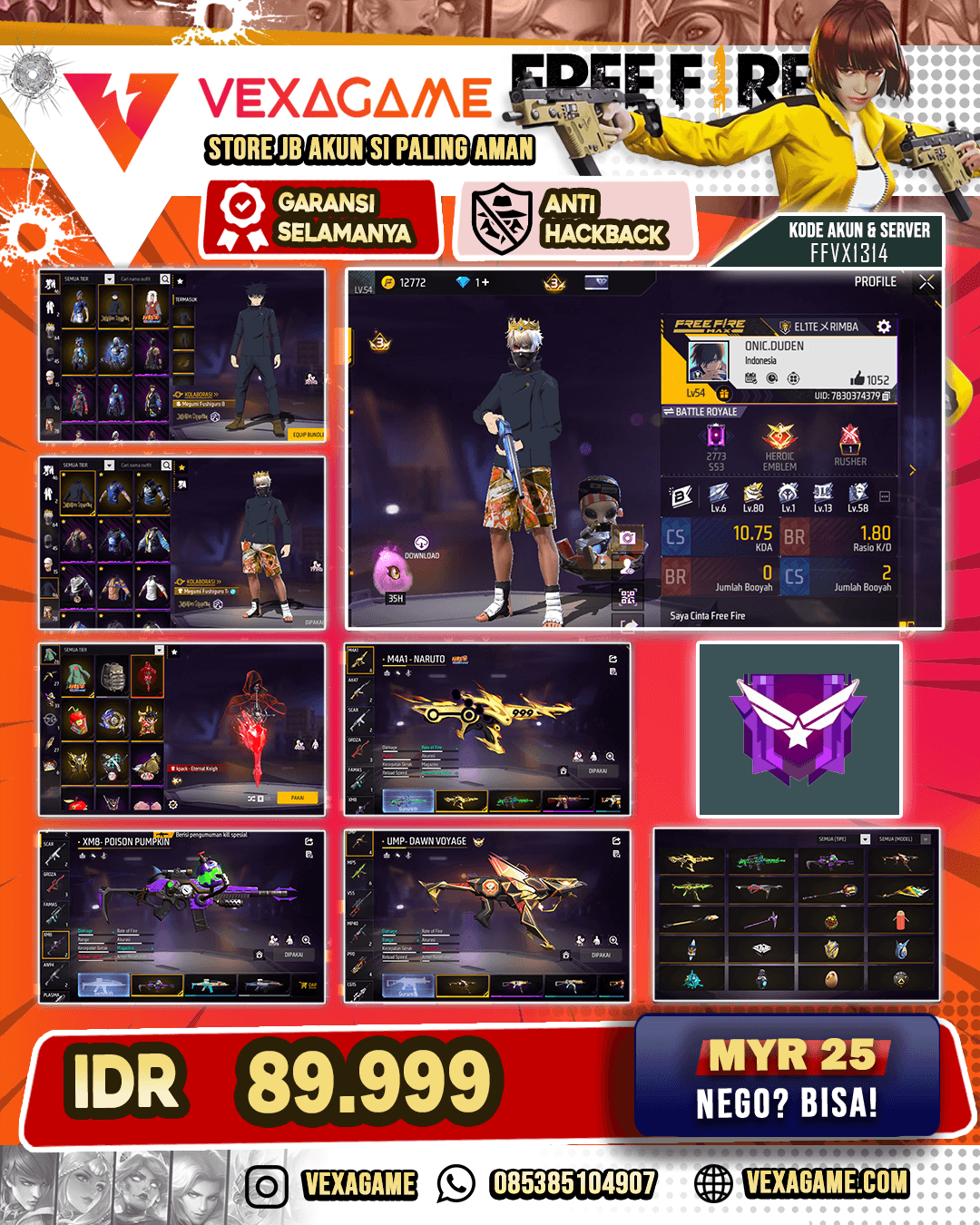 M4A1 NARUTO | M4A1  VENOM NETHERWORLD | XM8 POISON PUMPKIN | UMP DAWN VOYAGE | MEGUMI JJK | VAULT 90 +