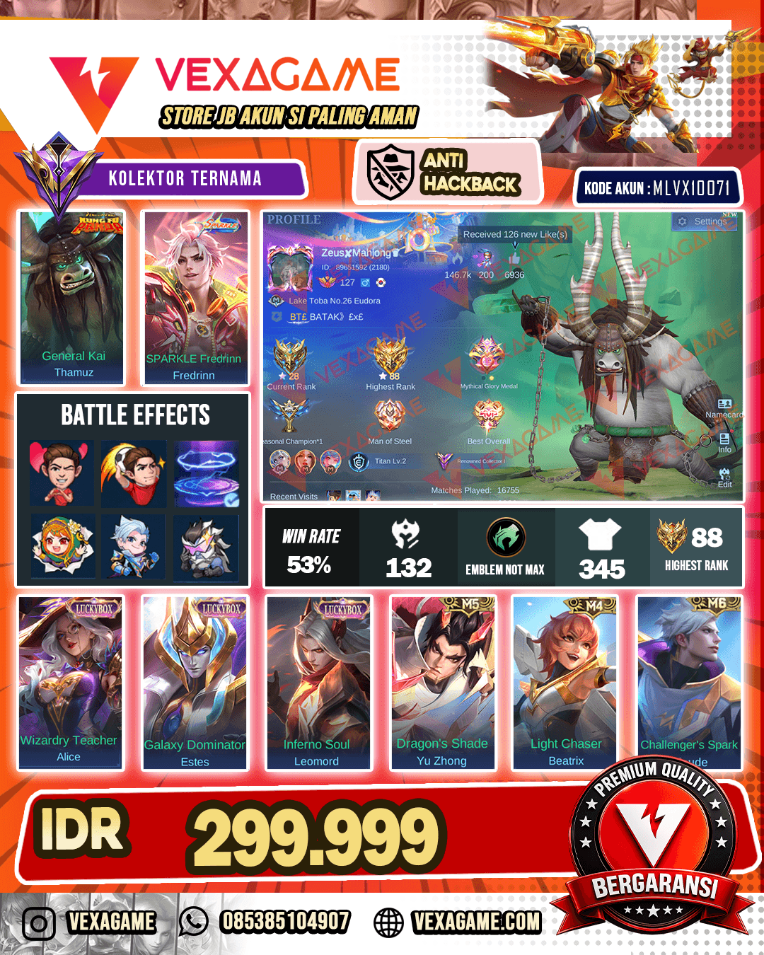 Thamuz Kungfu Panda | Fredrin Sparkli | 3 Luckybox | Recal Tas Tas