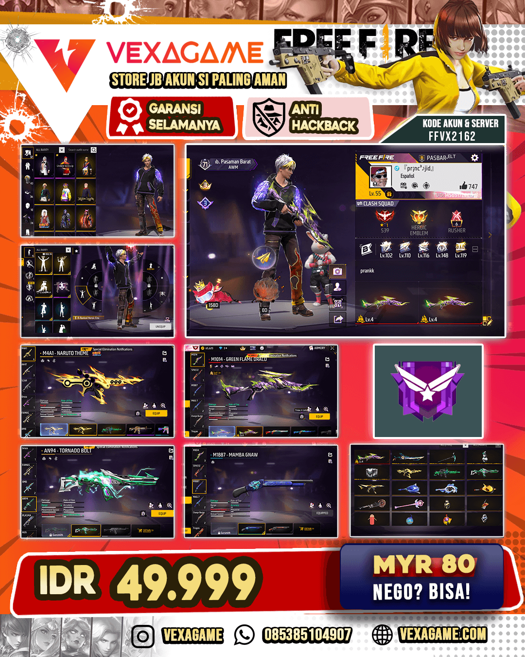 M1014 Green Flame Lv 4 | Vault 70 ++ | Sg Mamba