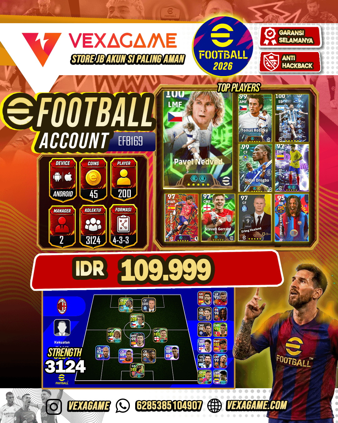 Didier Drogba, Pavel Nedvěd, Tomáš Rosický, Steven Gerrard, Lionel Messi