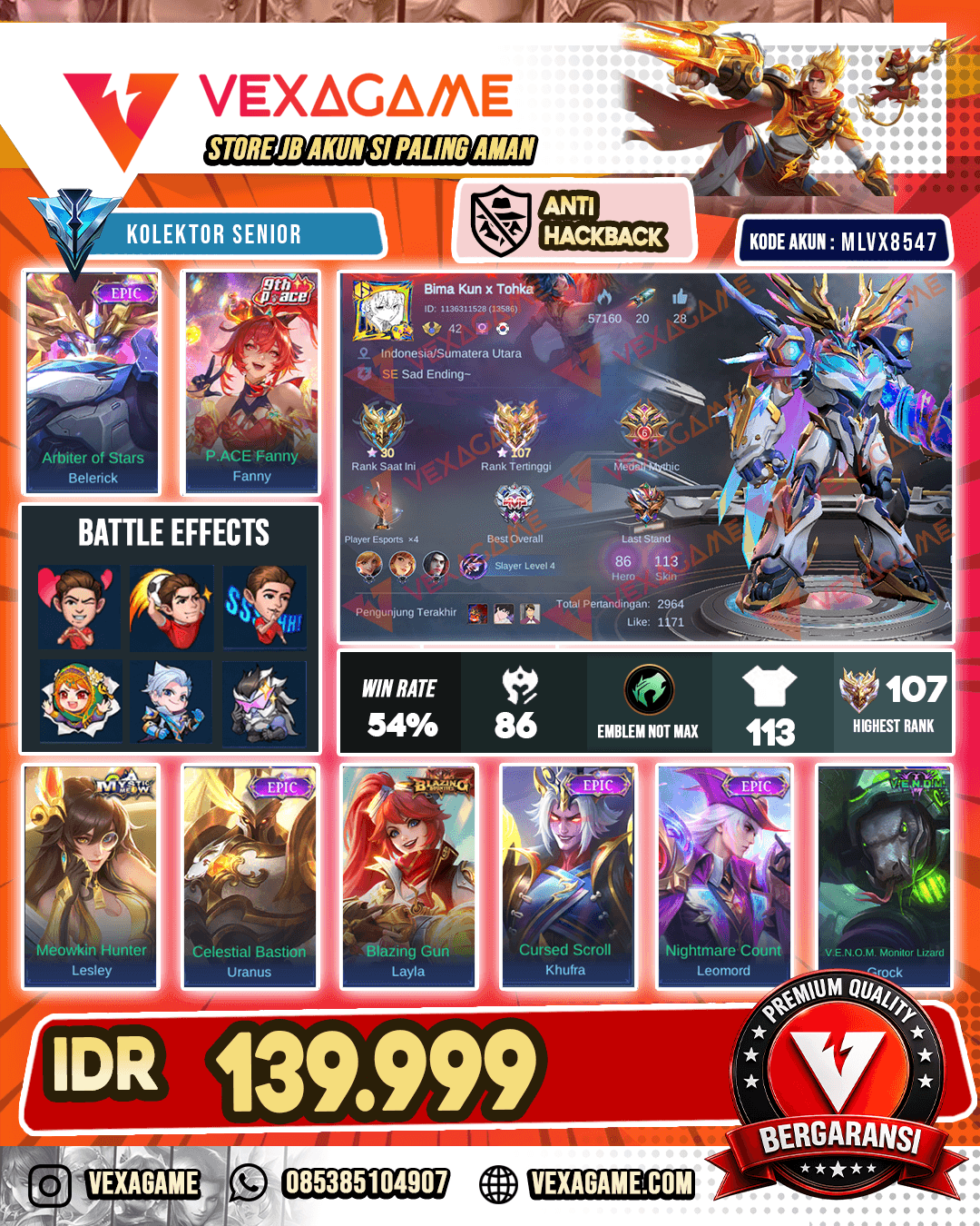 Belerick Epic | Fanny Pace | Ex Imortal