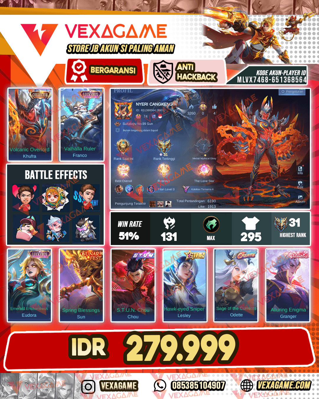 Khufra Collector X  2 Luckybox | Emblem MAX