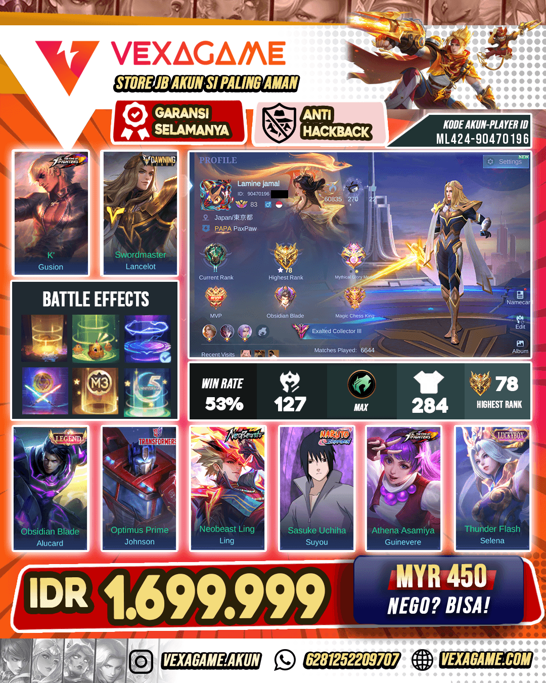 Lancelot Dawning | Ling Neobeast | Suyou Sasuke | Tas - Tas ON
