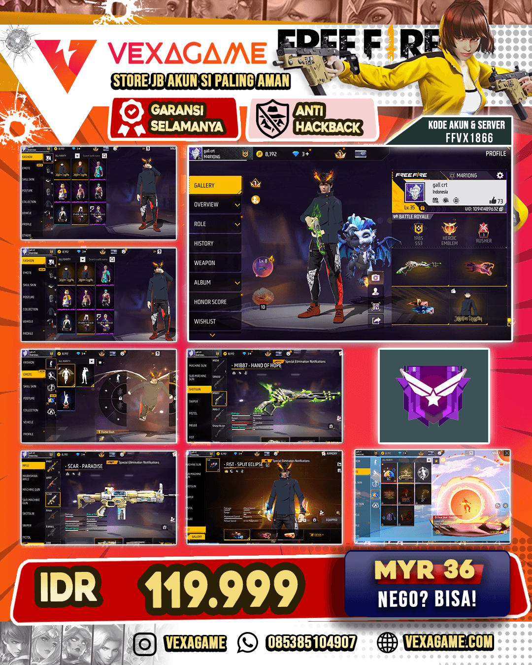 SG2 LUMUT | FIST 2 RASA | SCAR PARADISE | FINAL SHOT 2 RASA | EMOTE FLUTTER DASH | CELANA ANGEL EMRAH | CELANA GAJAH PINK |