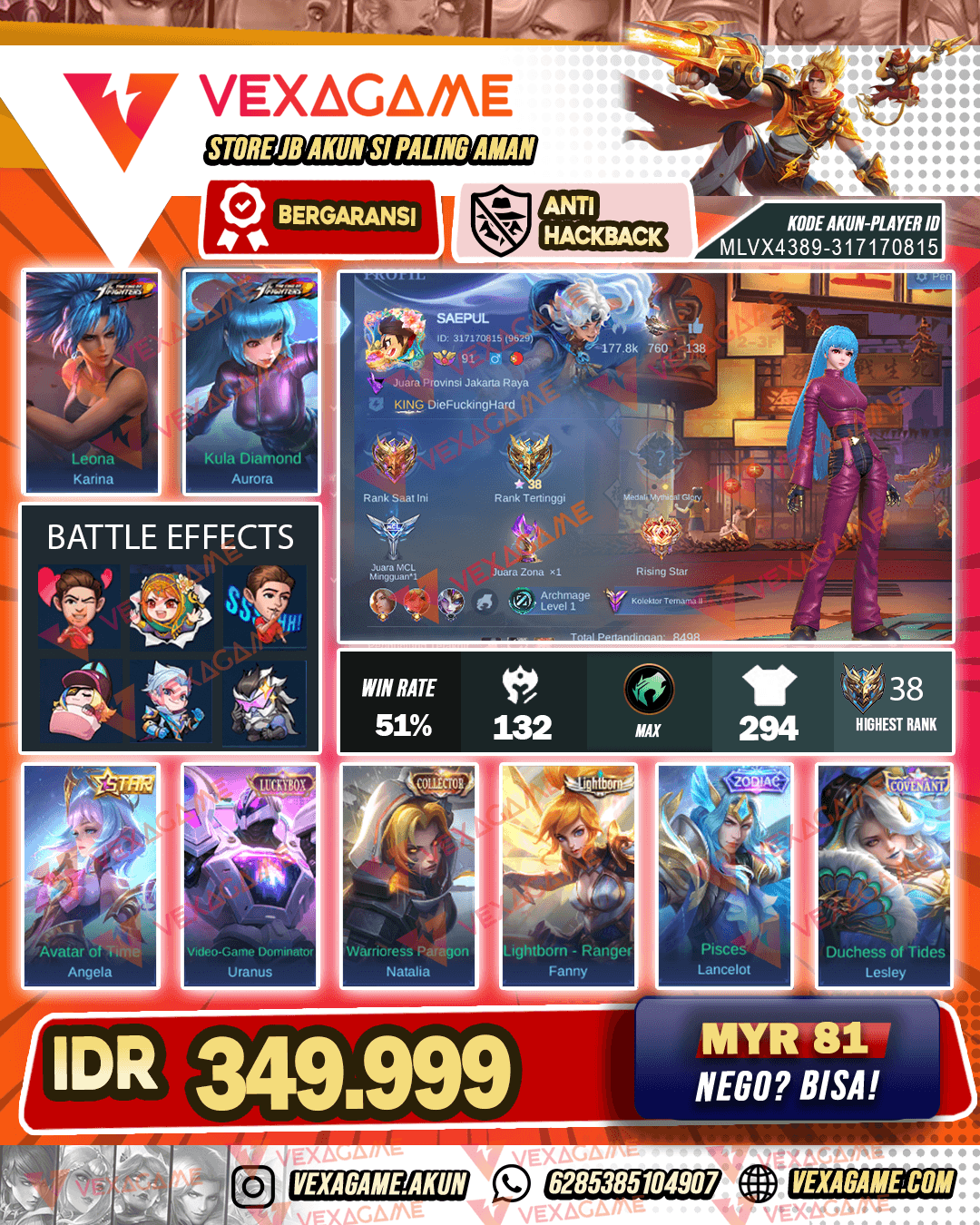 Aurora KOF | Angela Star Kuning