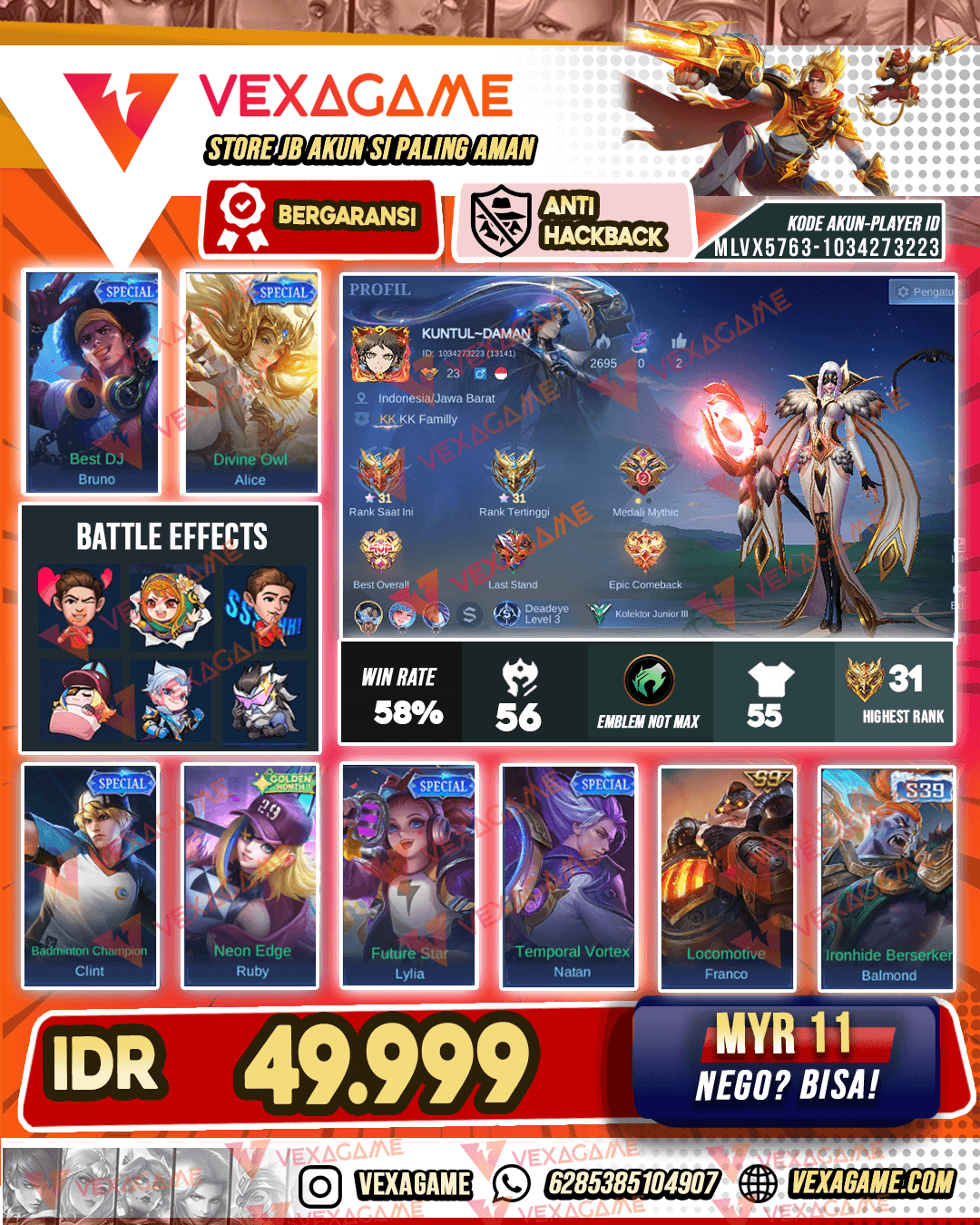 Akun murah meriah