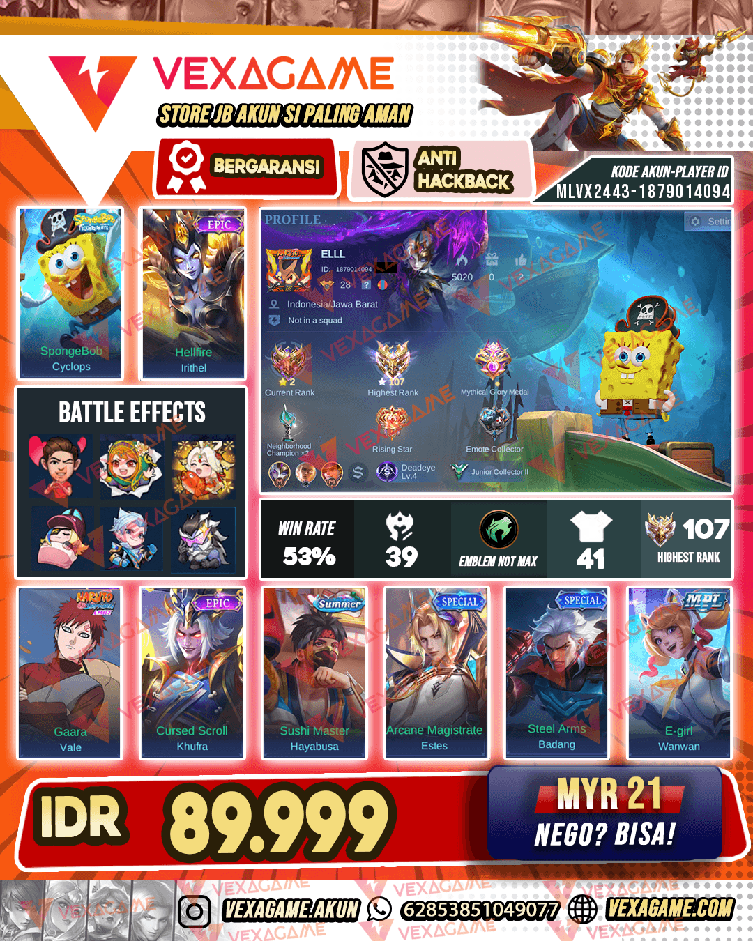 Cyclops Spongebob X irithel Epic | Ex Immortal