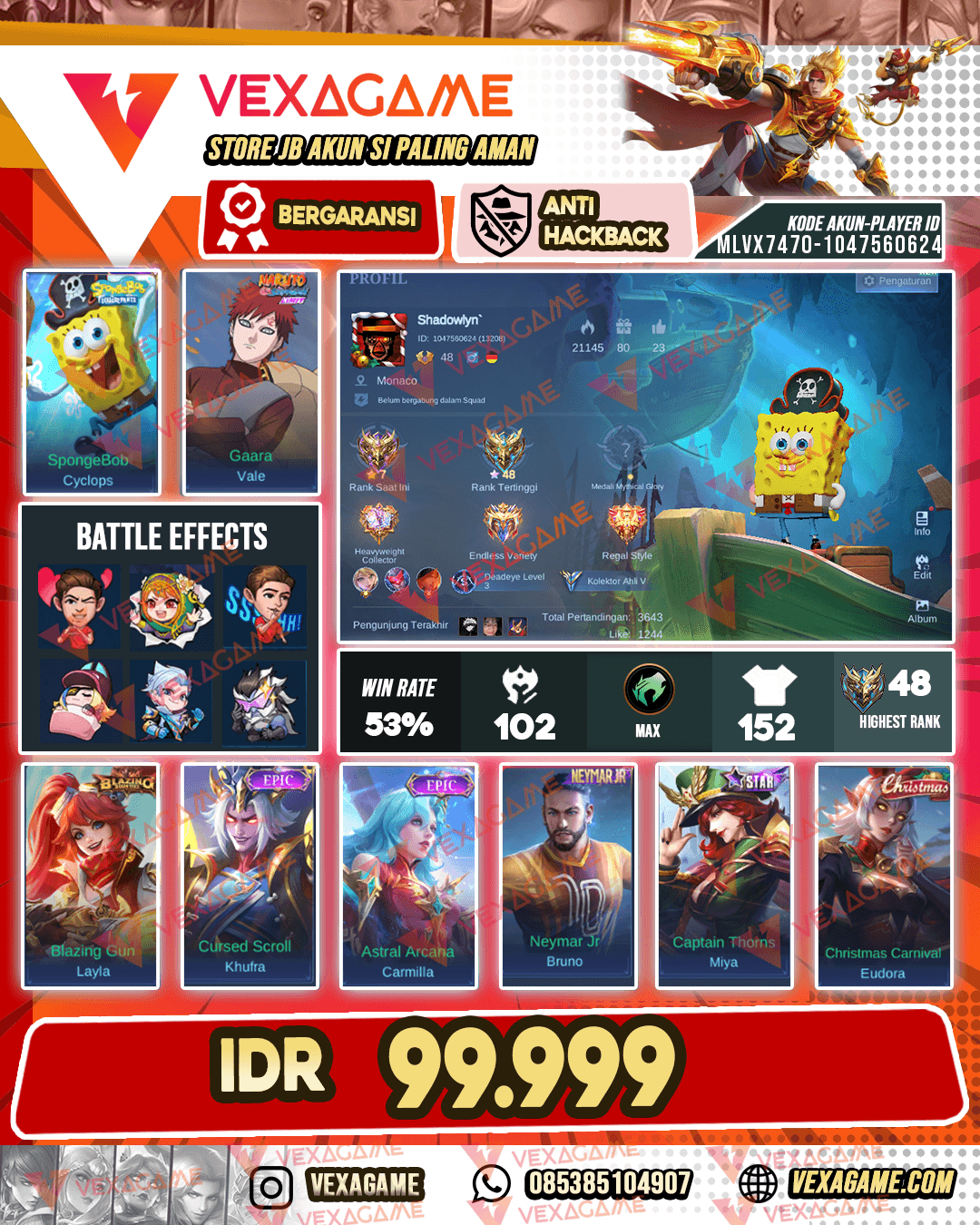 Cyclops Spongebob X Vale Gaara | Emblem MAX
